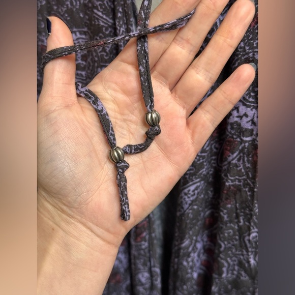 NEW Free People Universal Surplice Jumpsuit Night Combo Purple Paisley Women’s L - Picture 13 of 15